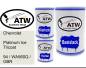 Preview: Chevrolet, Platinum Ice Tricoat, 94 / WA560Q / GBR: 500ml Lackdose + 500ml Klarlack + 250ml Härter - Set, von ATW Autoteile West.